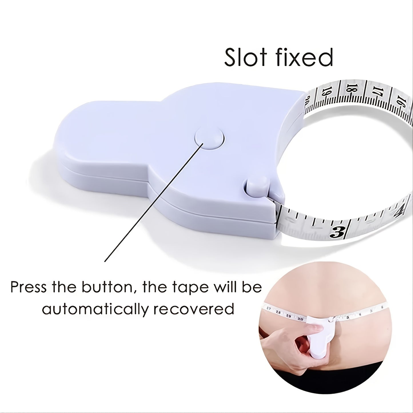 1pc Body Measurement Tape with Y-Shaped Handle - 59 Inches of Accurate Measuring