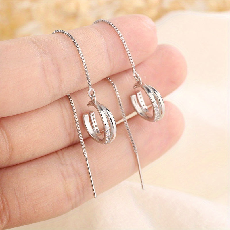 Brincos de pressão com zircónias brilhantes, estilo sexy, em cobre, joia requintada para presente feminino, perfeitos para uso diário e casual.