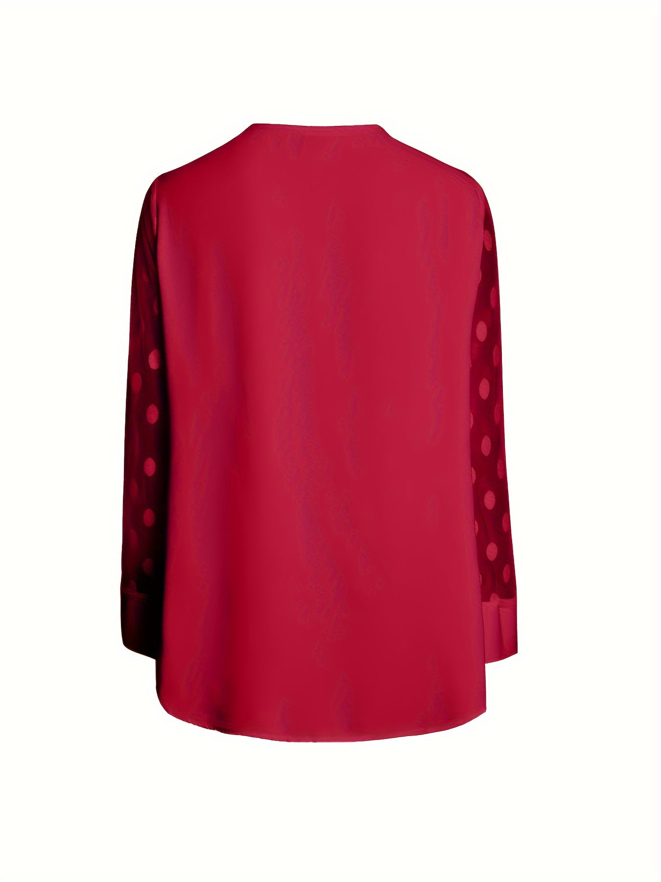 Solid Button Front Blouse, Elegant Long Sleeve Notched Neck Top, Women's Clothing