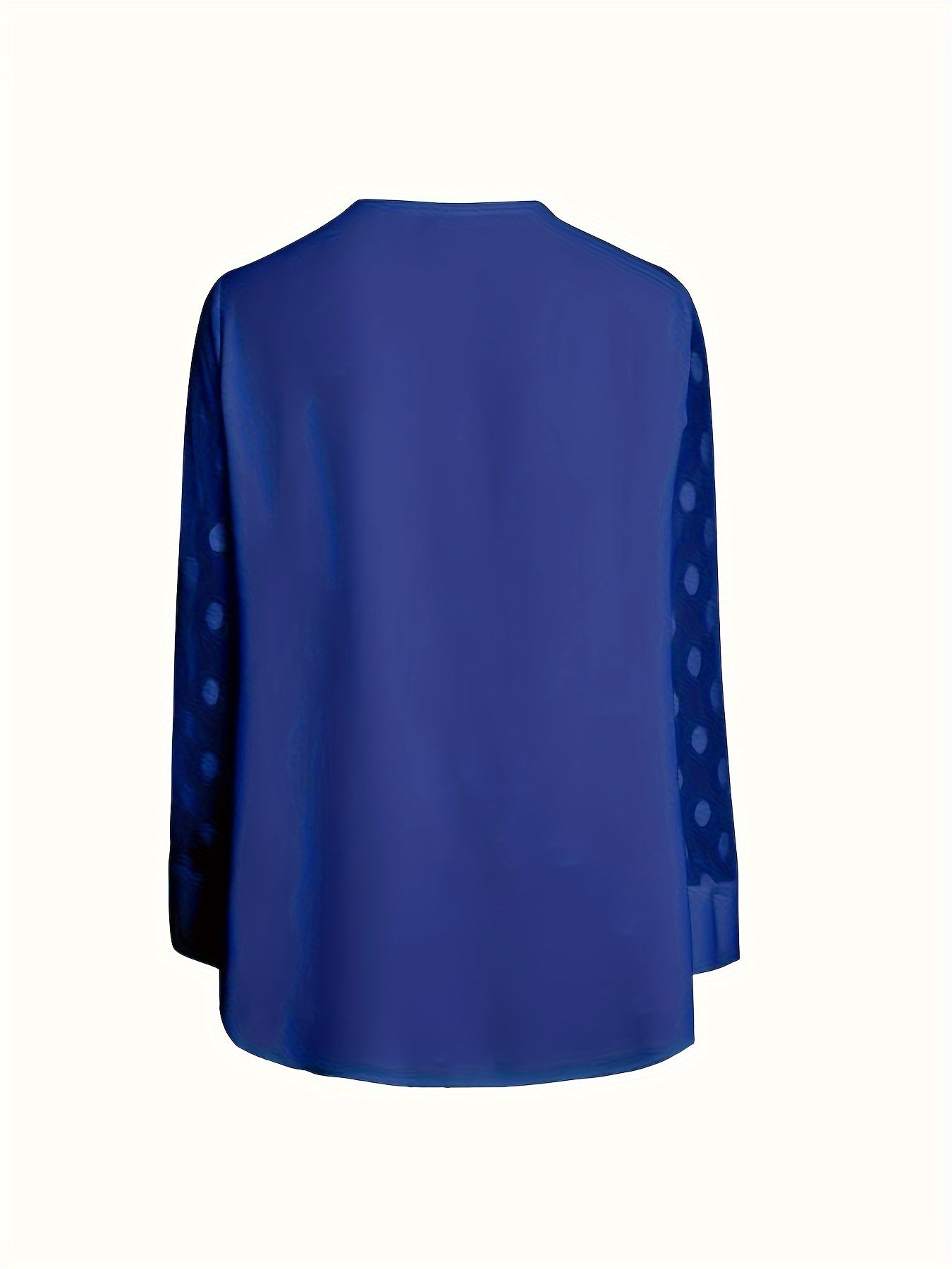 Solid Button Front Blouse, Elegant Long Sleeve Notched Neck Top, Women's Clothing
