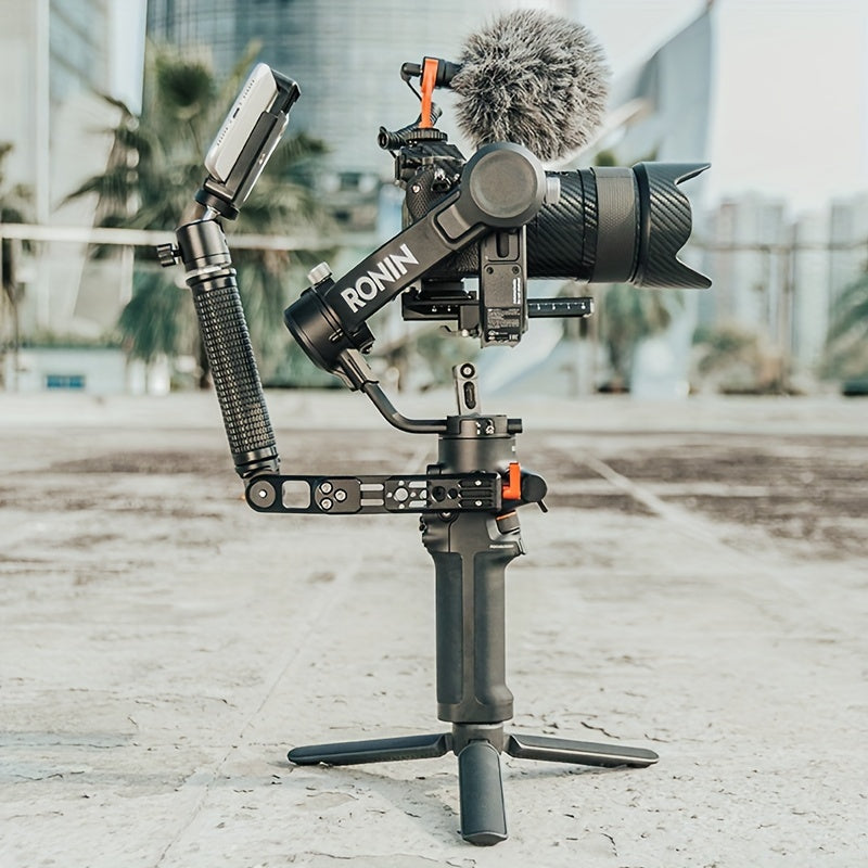 MINIFOCUS Handheld Gimbal Stabilizer Grip with NATO Clamp, Aluminum Alloy Camera Accessory, Expandable Multi-Function Mount, Adjustable Angle for DJI RS4/RS4 PRO/Ronin RS3 Mini/RS3/RS3 Pro/RS 2/RSC2 Gimbal Handle