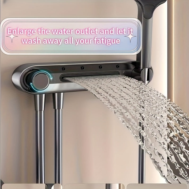 Wall-Mounted Shower Head with Adjustable Arm - No Electricity Needed, Easy Installation, Heavy-Duty Copper Construction for Modern Bathroom Upgrade - Ideal for Bath or Shower