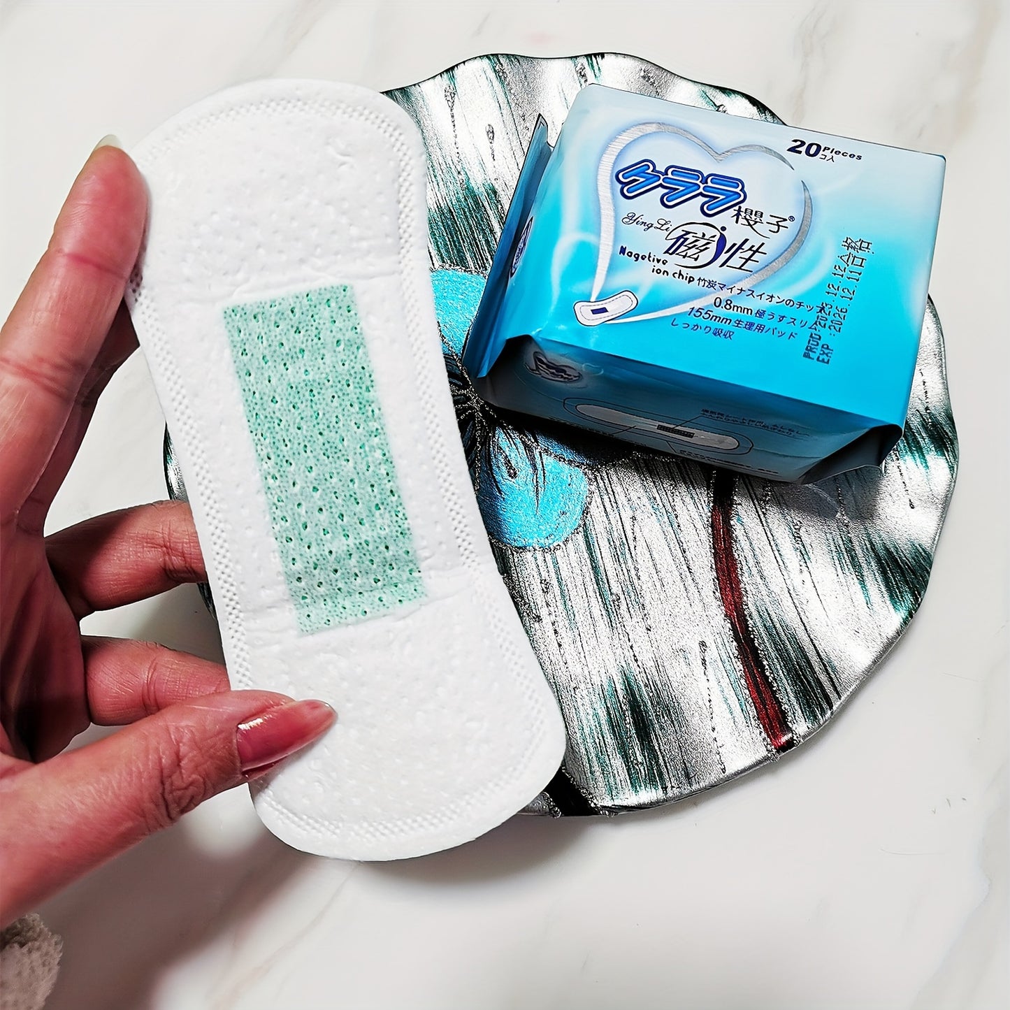 Bamboo Charcoal Negative Ion Pad 20/40/50/100 Pieces, Ultra-thin Wing Sanitary Napkins, Comfortable, Soft, And Fragrance Free Wing Menstrual Care Pad, Independently Packaged Women's Physiological Pad, Women's Personal Care Hy