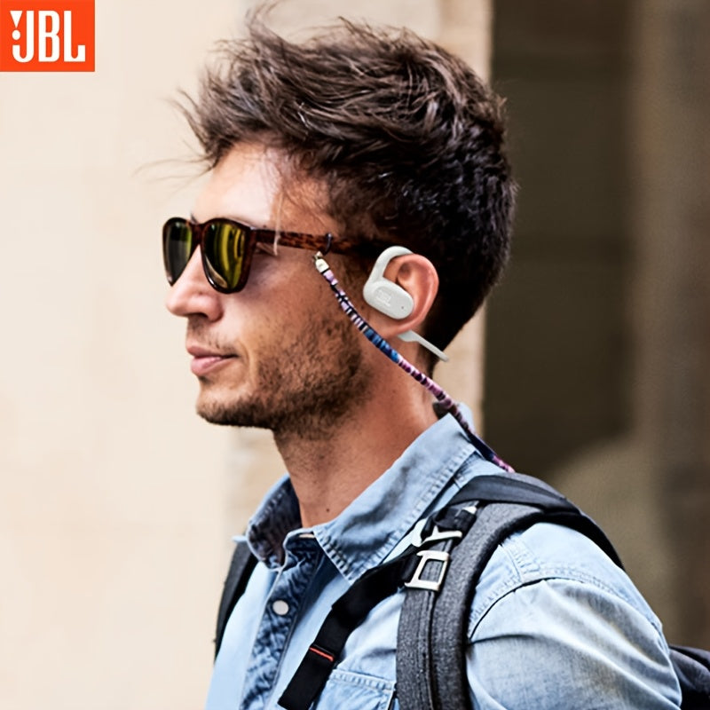 2024 New JBL Soundgear sense Open Wireless Earphones Bone Conduction Sports Running Headphones, Wireless Earbuds, HIFI Sound Quality, HD Calling, 1200mAh Rechargeable Battery, Wireless Connectivity