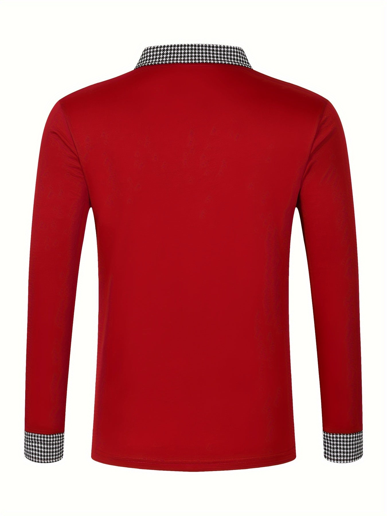 Men's Casual V-Neck Long Sleeve Rugby Shirt For Spring Autumn, Men's Clothing