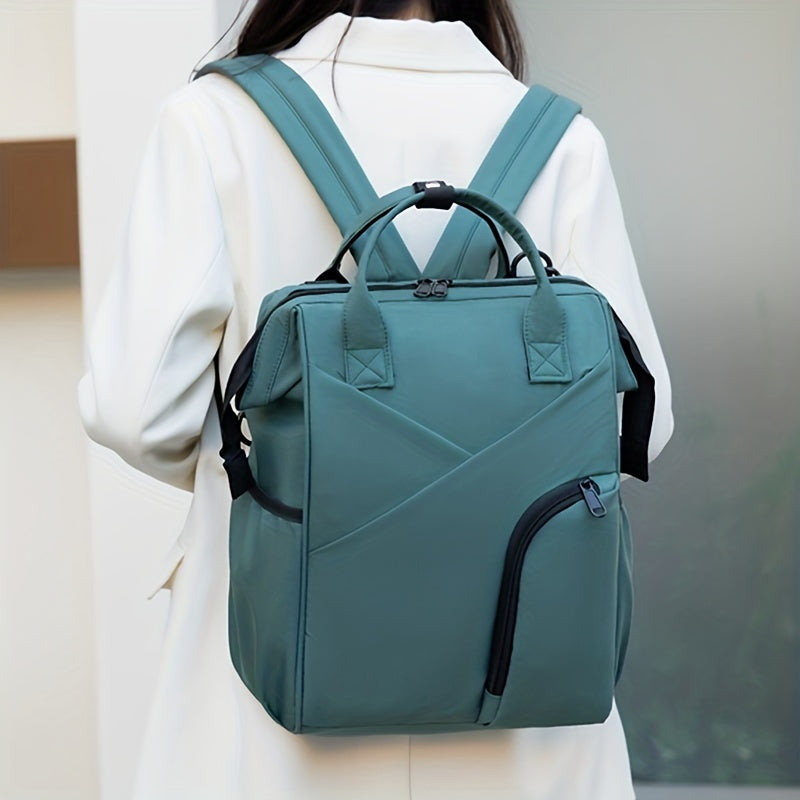 Multi-layer Space Large-capacity Solid Color Fashion Simple Mommy Bag Portable Multi-functional Backpack, Halloween Thanksgiving Day Christmas Gift