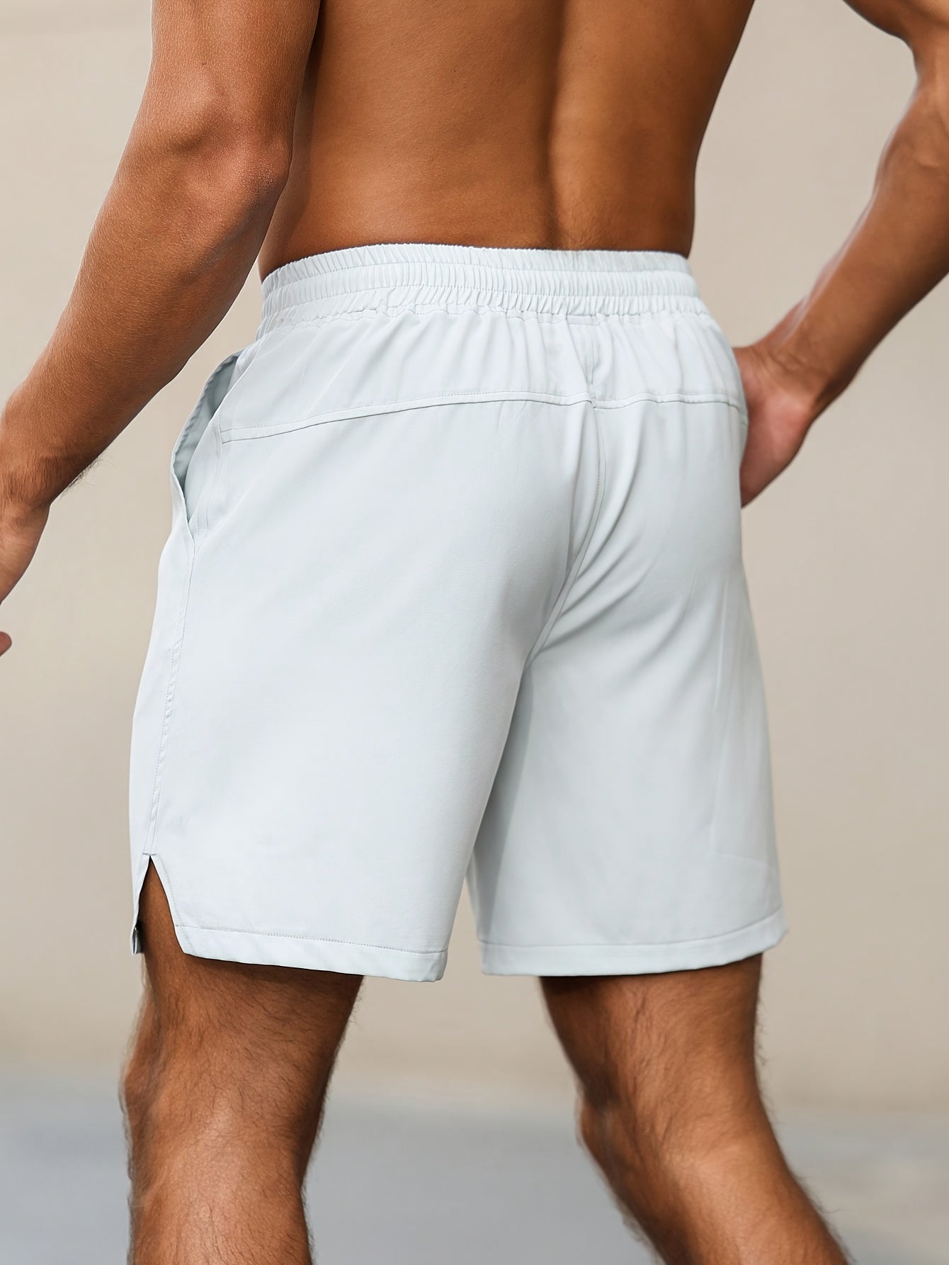 Men'S Quick-Dry Athletic Shorts - Moisture-Wicking Workout Shorts with Elastic Waistband, Lightweight Gym Running Beach Shorts with Side Pockets - Machine Washable Performance Swim Trunks for Swimming, Training, Casual Outdoo
