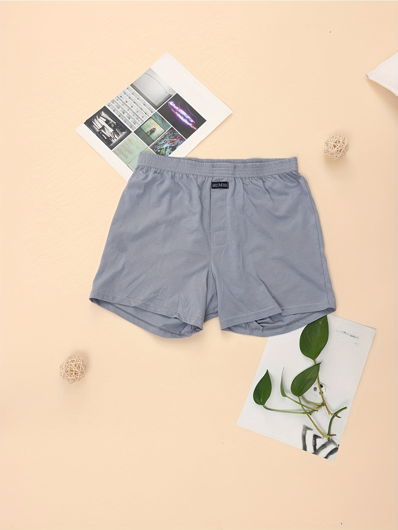 Men's Pure Cotton Arrow Pants Loose Underwear Pajama Pants Home Pants High Waist Deep Crotch