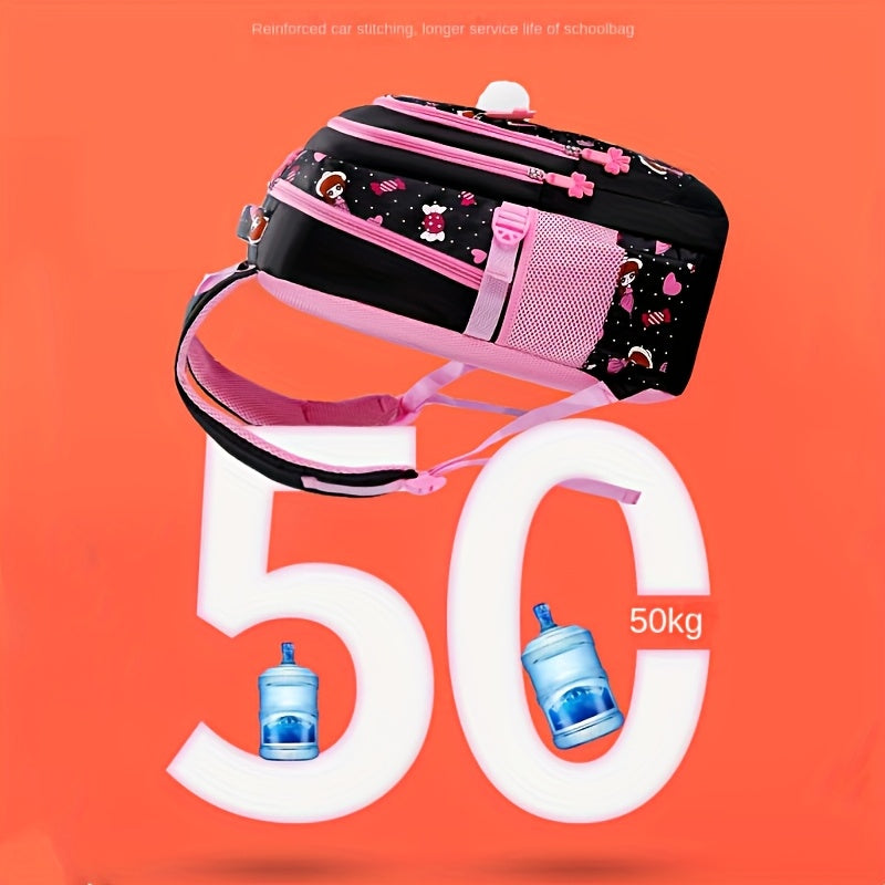 1pc Large Capacity Multi-Compartment Backpack with Two-Way Zipper Closure, Adjustable Comfort Shoulder Straps, Side Cup Holder & Umbrella Pocket - Lightweight Durable Polyester for School, Travel, Daily Use, Backpack for Scho