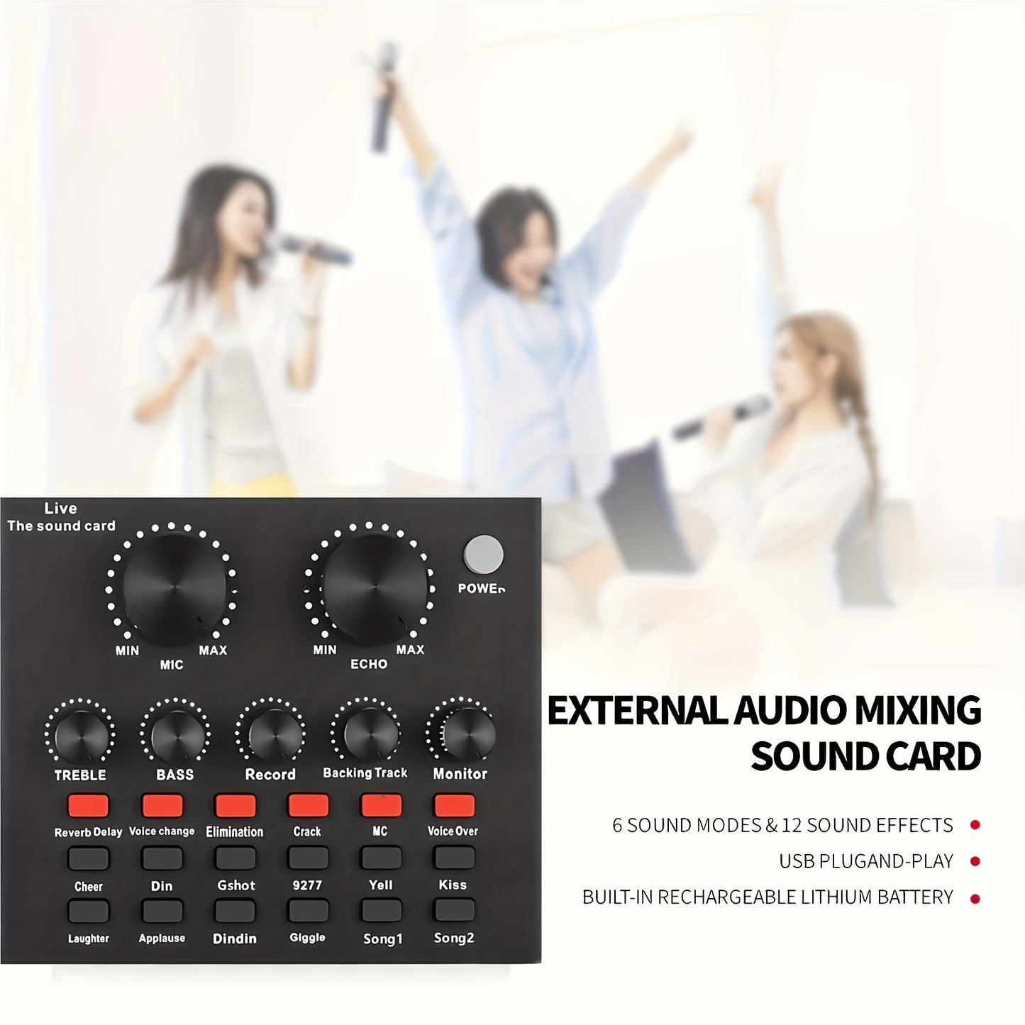 Podcast Equipment Bundle, with BM800 Podcast Microphone And V8 Sound Card, Voice Changer - Audio Interface -Perfect for Recording, Singing, Streaming And Gaming, Microphone for Podcast, Microphone Podcast, Compact Setup, Reli