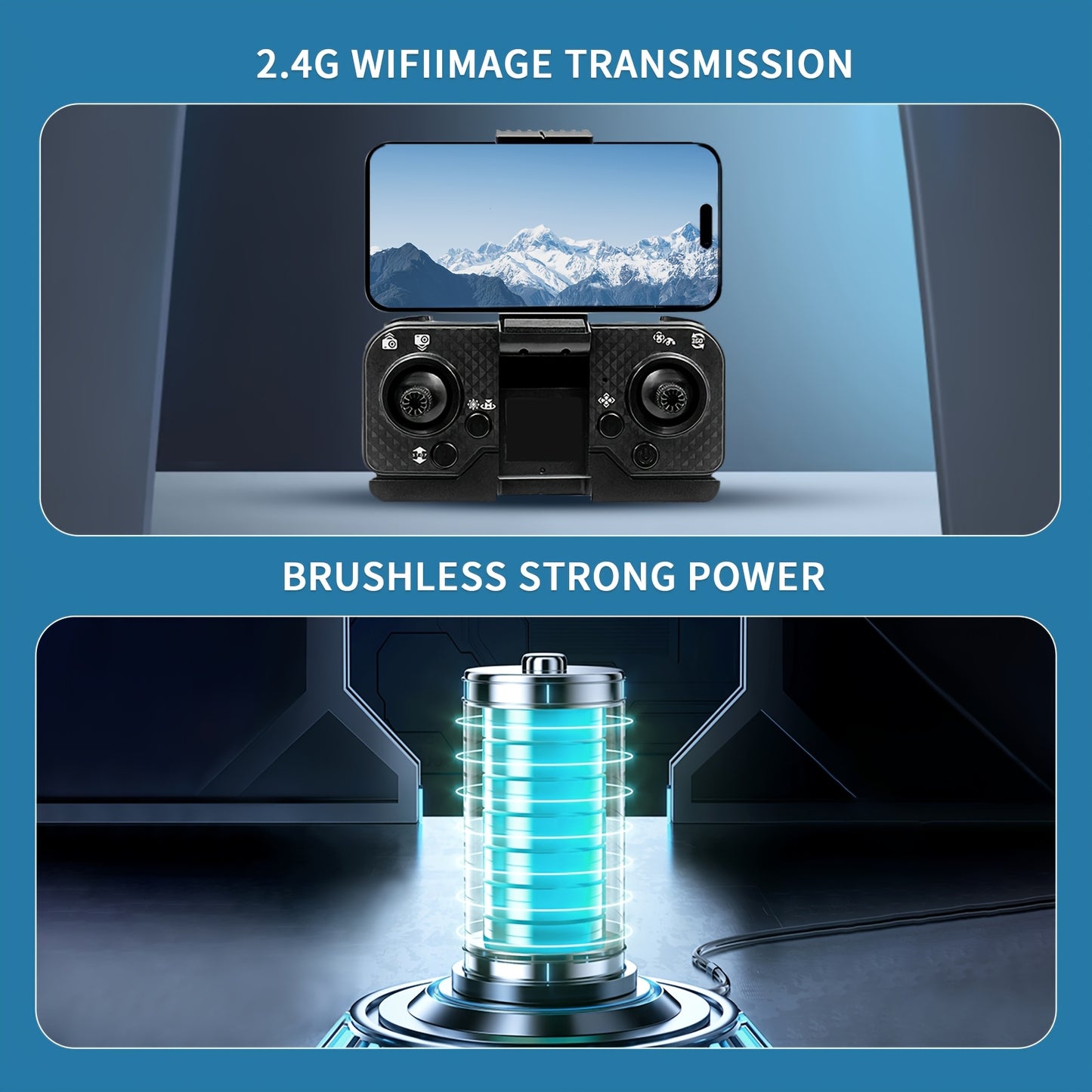 1pc GD95 Quadcopter Drone, Foldable Drone - Easy to Carry, SD HD Dual Camera - Image Stabilization, with Light Flow Hovering And Obstacle Avoidance Function, Birthday Gift - Holiday Gift