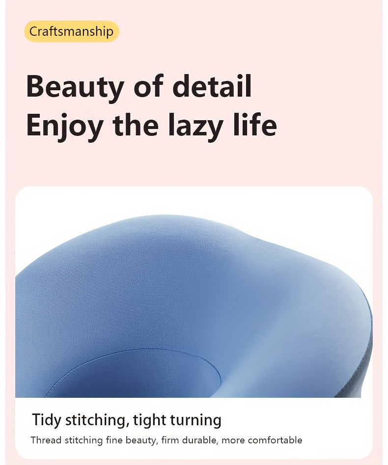1pc Ergonomic U-Shaped Nap Pillow –, Portable & Machine Washable, Comfortable for Office, Student, and Travel Use, Available in Blue, Gray, Pink