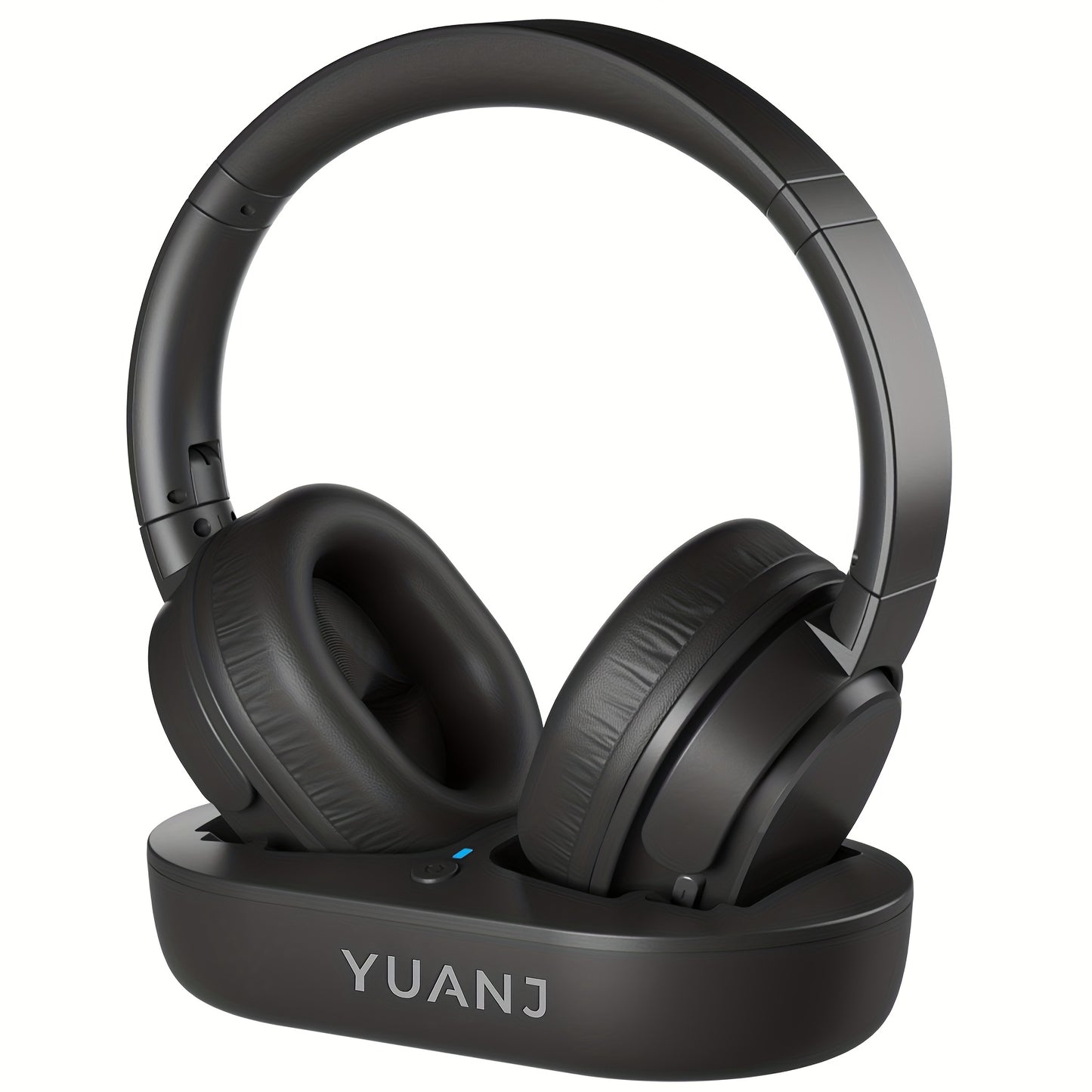 YUANJ 2025 Wireless Over-Ear TV Headphones Wireless, 28H Playtime, Plug & Play, -C, No Delay, Noise-Free Sound for PC/Laptop/Tablet/Smartphone, Headset with Voice for Movies/Video Calls (Compatible with Smart TVs), Noise Canc
