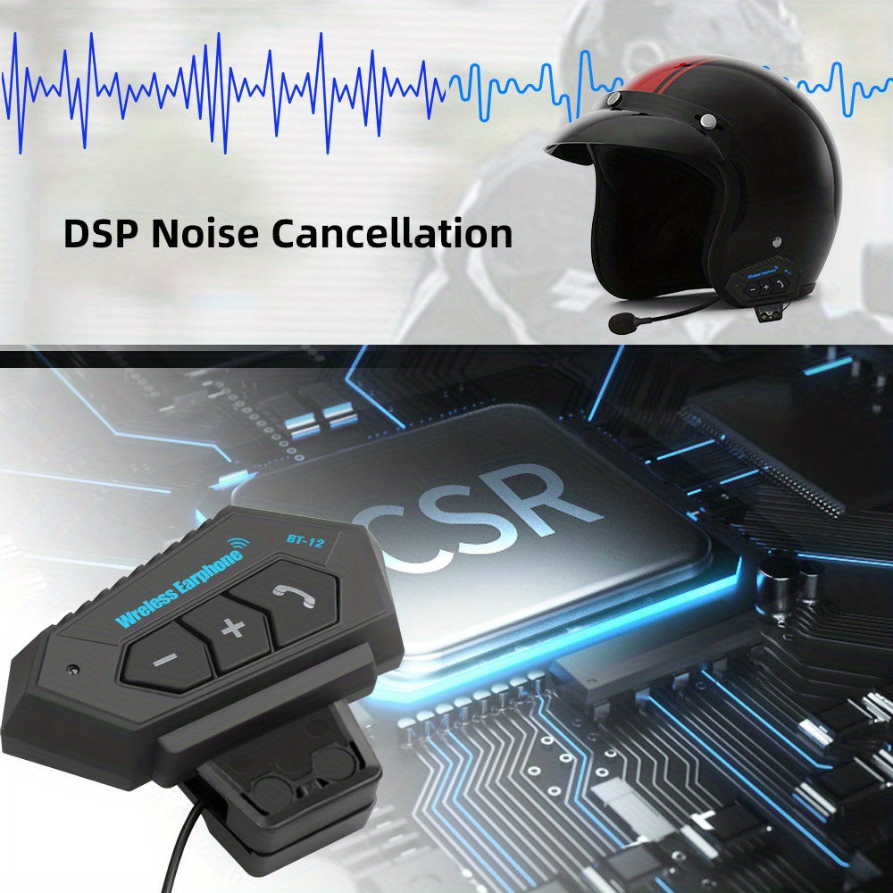 Motorcycle Wireless Helmet Headset Hands-free Call Kit Stereo Anti-interference Music Player Speaker