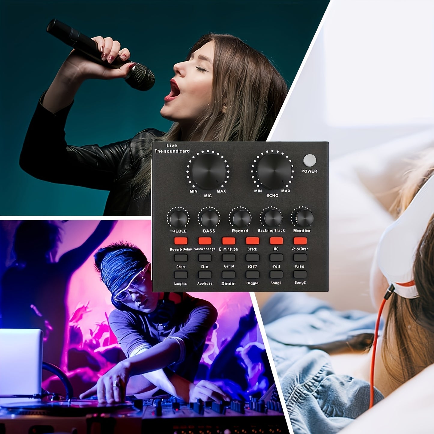 Podcast Equipment Bundle, with BM800 Podcast Microphone And V8 Sound Card, Voice Changer - Audio Interface -Perfect for Recording, Singing, Streaming And Gaming, Microphone for Podcast, Microphone Podcast, Compact Setup, Reli
