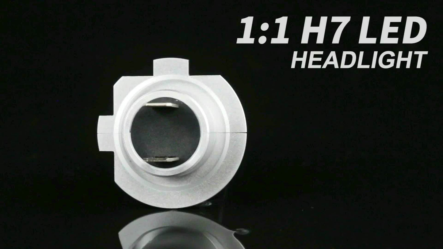 2pcs Turbo H7 LED Headlights 1:1 Mini Size HeadLamp Wireless 18000LM CSP Chips LED h7 Light for Car Bulb 6000K White 12V 60w, Automotive Lighting, Vehicle Headlights, Sleek Headlamp, Modern Headlight, Longlasting Bulb, Energy