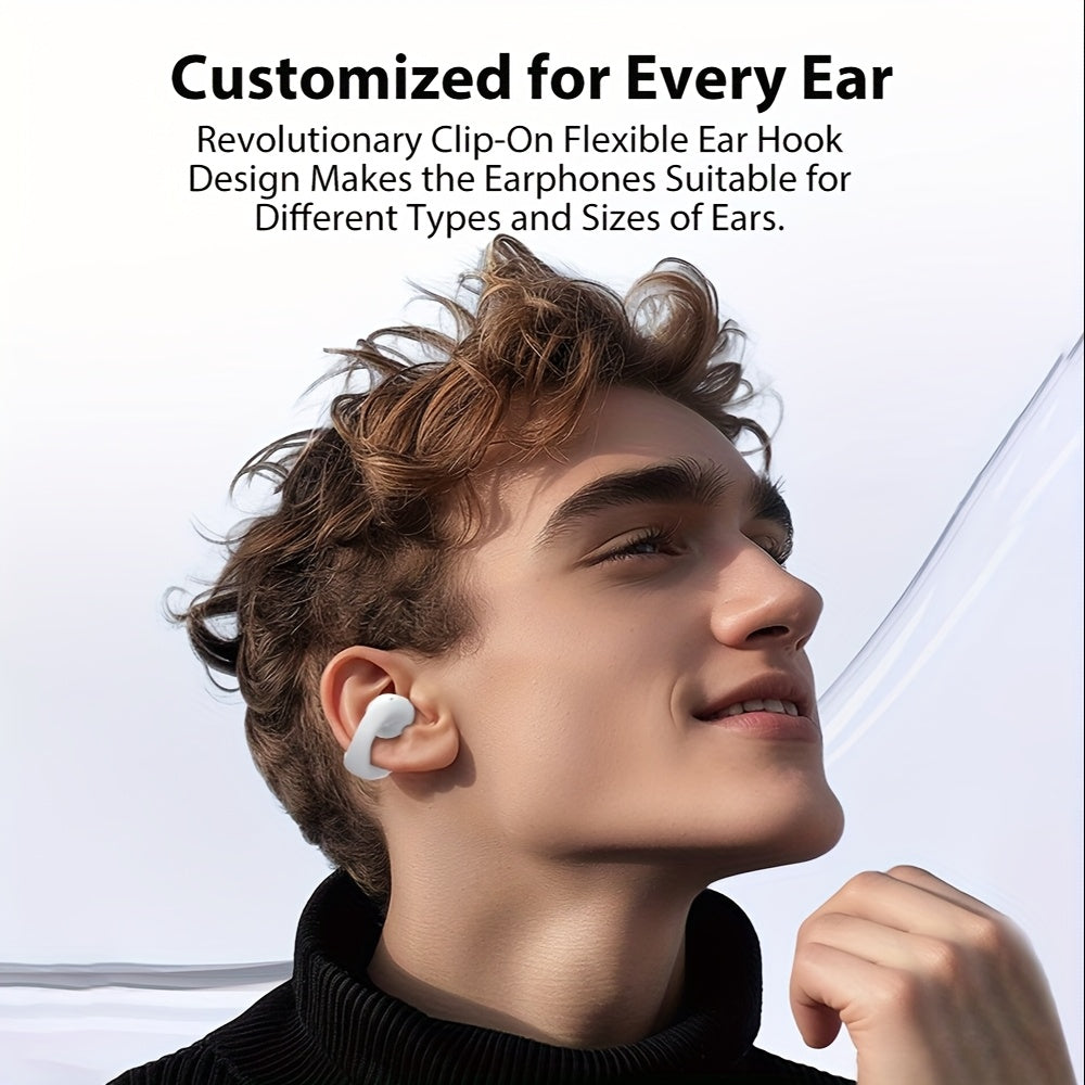 Miniso X29 Open-Ear Wireless Earbuds with Touch Screen & Full Color Display, HiFi Sound, Long Range Wireless Headphones, -C Charging Case, Built-in Mic, Compatible with / Smartphones, Compatible with 150+ Apps (Spanish/Englis