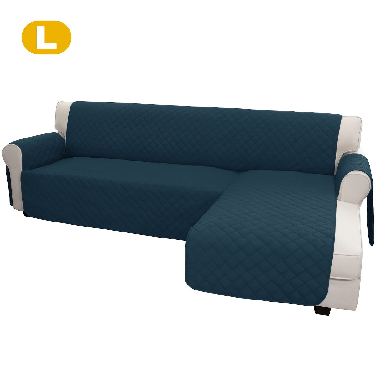 1pc Brushed Spring Polyester Two-Tone Double-Sided Chaise Lounge Cushion, Universal Sectional Sofa Cover for Left And Right Chaise.