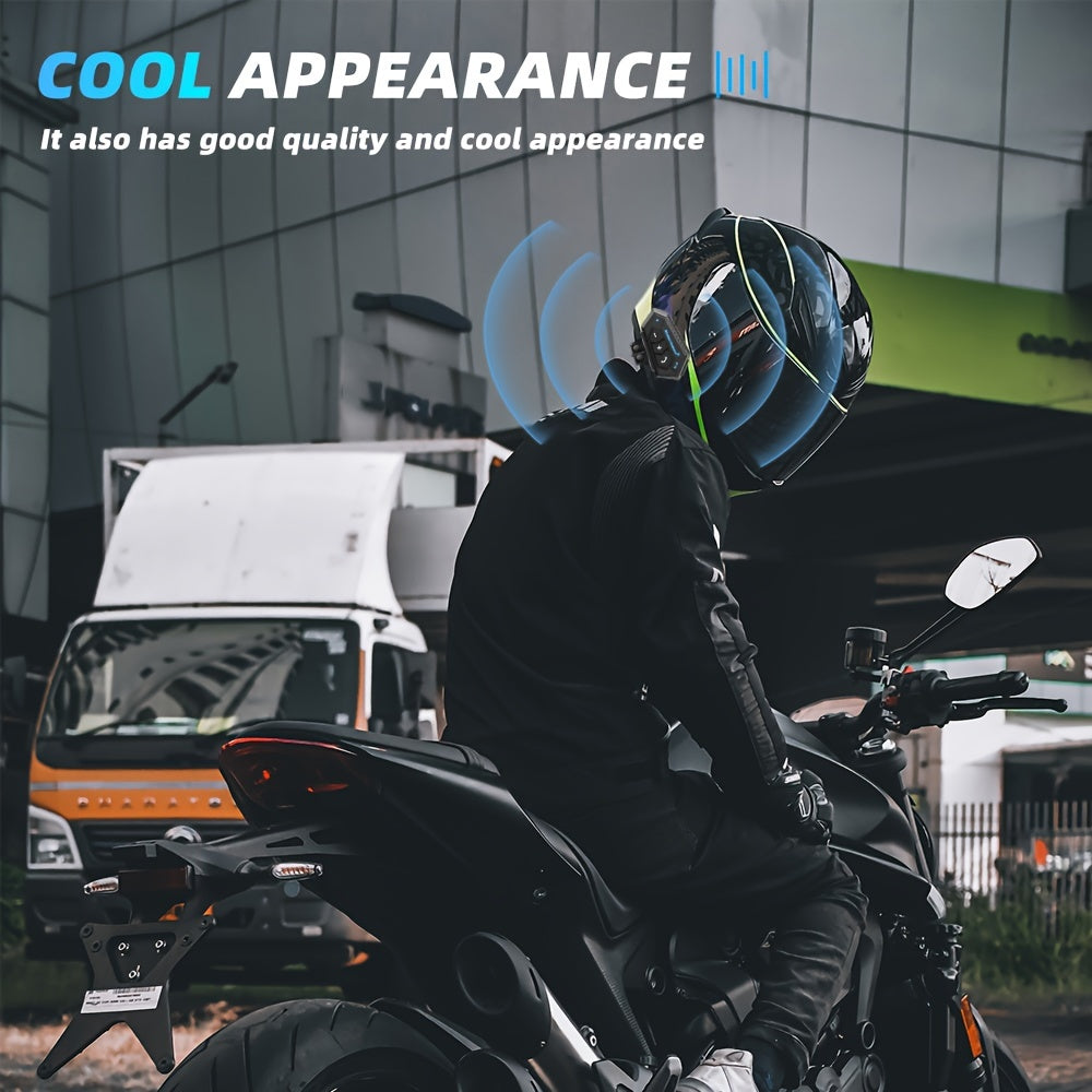 Wireless 12, Wireless Motorcycle Helmet Earphone Headset Hands-free Call Kit Stereo Music Player Speaker