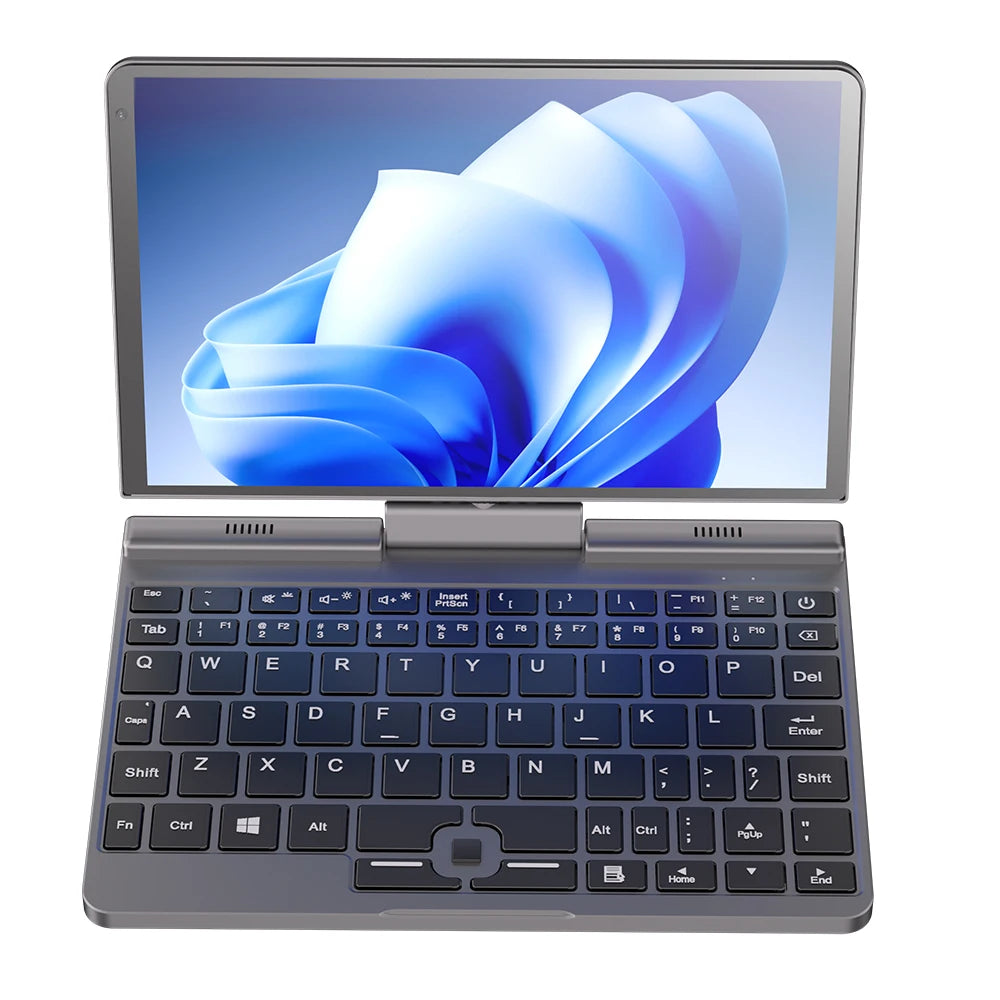 8 Inch Portable Notebook 2-in-1 Laptop and Tablet N100 Quad Cores 12GB RAM Rotatable IPS Screen Metal Body Stock Available