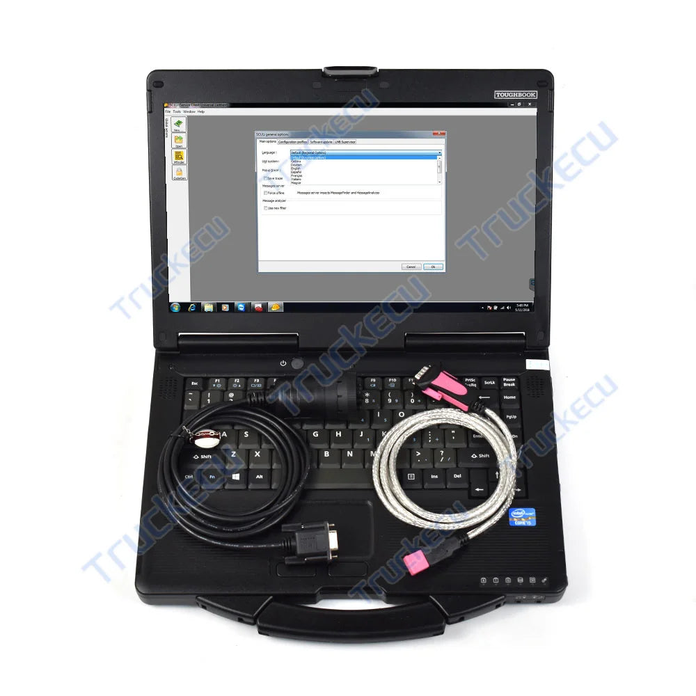 Toughbook CF53 laptop+For LIEBHERR DIAGNOSTIC kit for Liebherr software SCULI with key dongle excavator Crane diagnostic tool