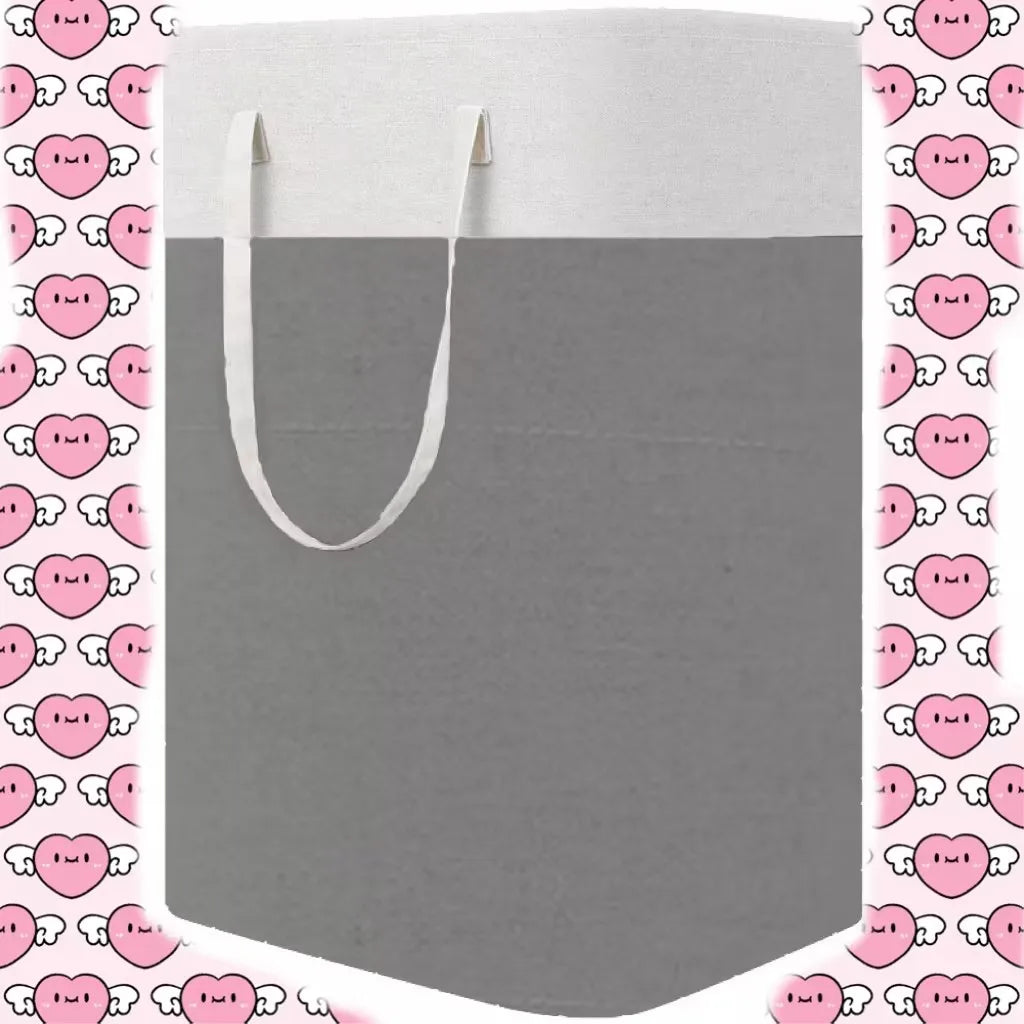 Folding Fabric Laundry Storage Basket Linen Cloth Quilt Movin Toy Dorm Family Hamper ExtendedHandle Striped Dirty Clothes Hamper