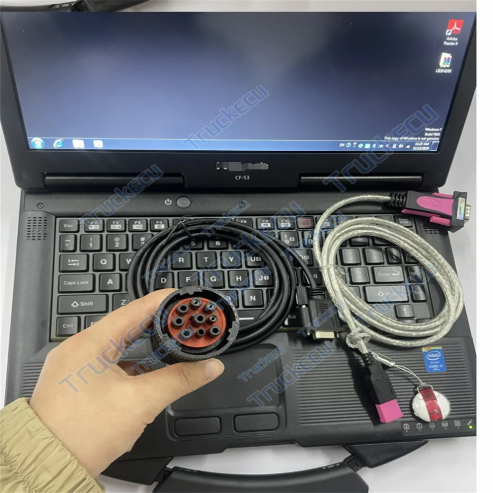 Toughbook CF53 laptop+For LIEBHERR DIAGNOSTIC kit for Liebherr software SCULI with key dongle excavator Crane diagnostic tool