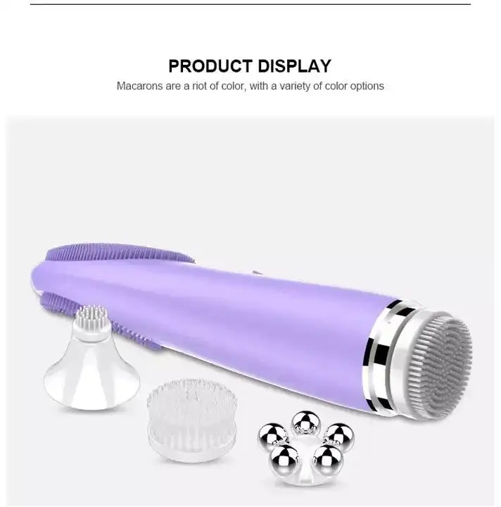Hot Products 2024 Custom Women Beauty Tools Ultrasonic Skin Care Face Sonic Electric Silicone Facial Cleansing Brush