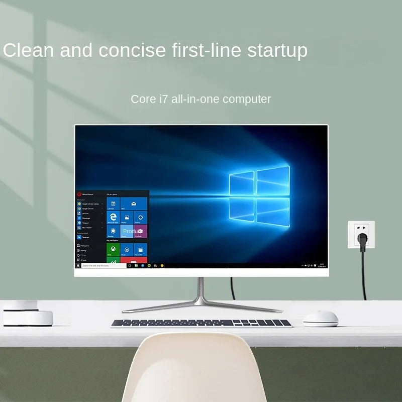 Factory New All-In-One 19''-23.8 Inch Desktop Computer with Optional 2-11th Gen Intel I5/I7/I3 SSD LCD IPS Quad DDR3 RAM