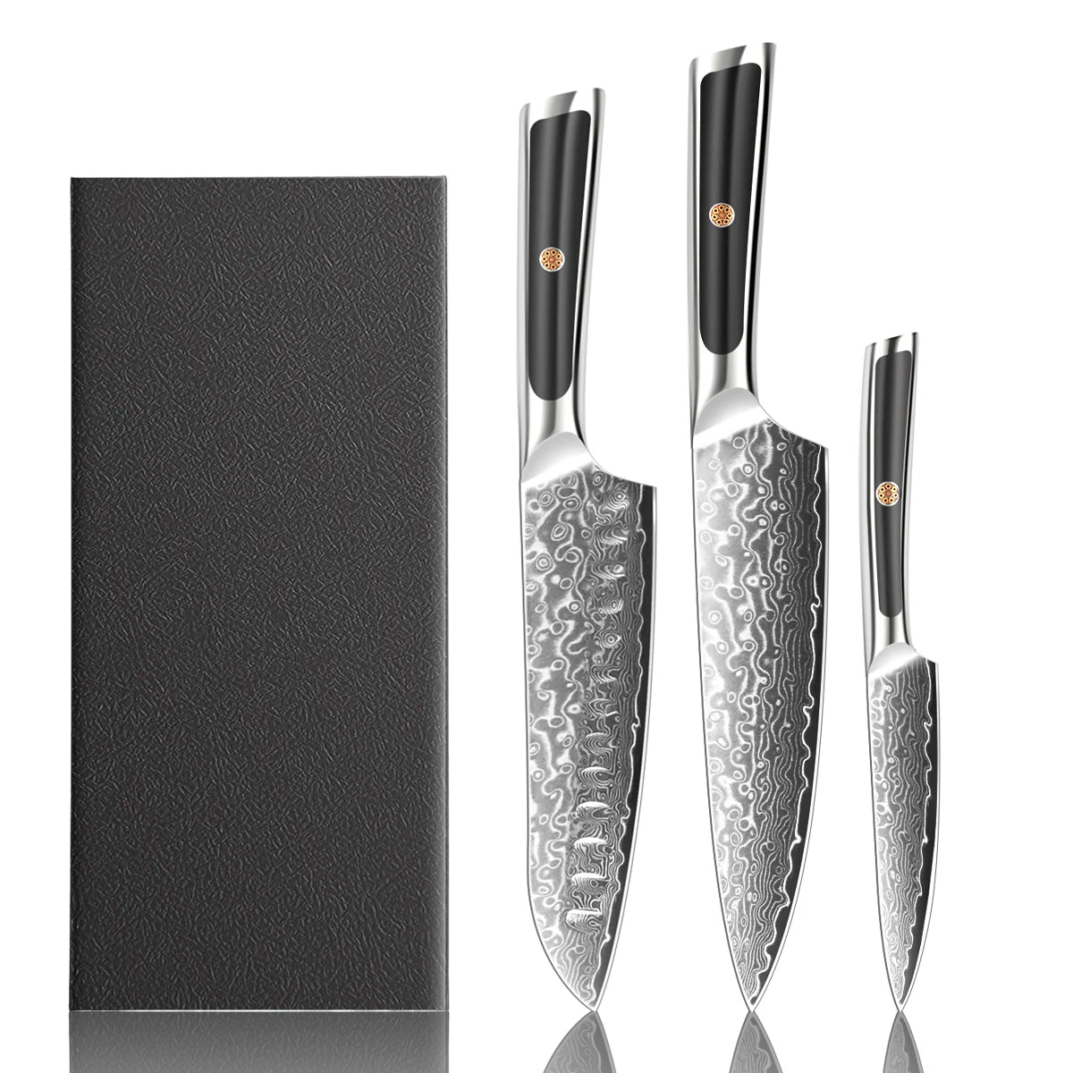 High-end Damascus Kitchen Knife Set Vegetables Fruit Slicer Chef Peeling Carving Sashimi Utility Paring Slicing Knives