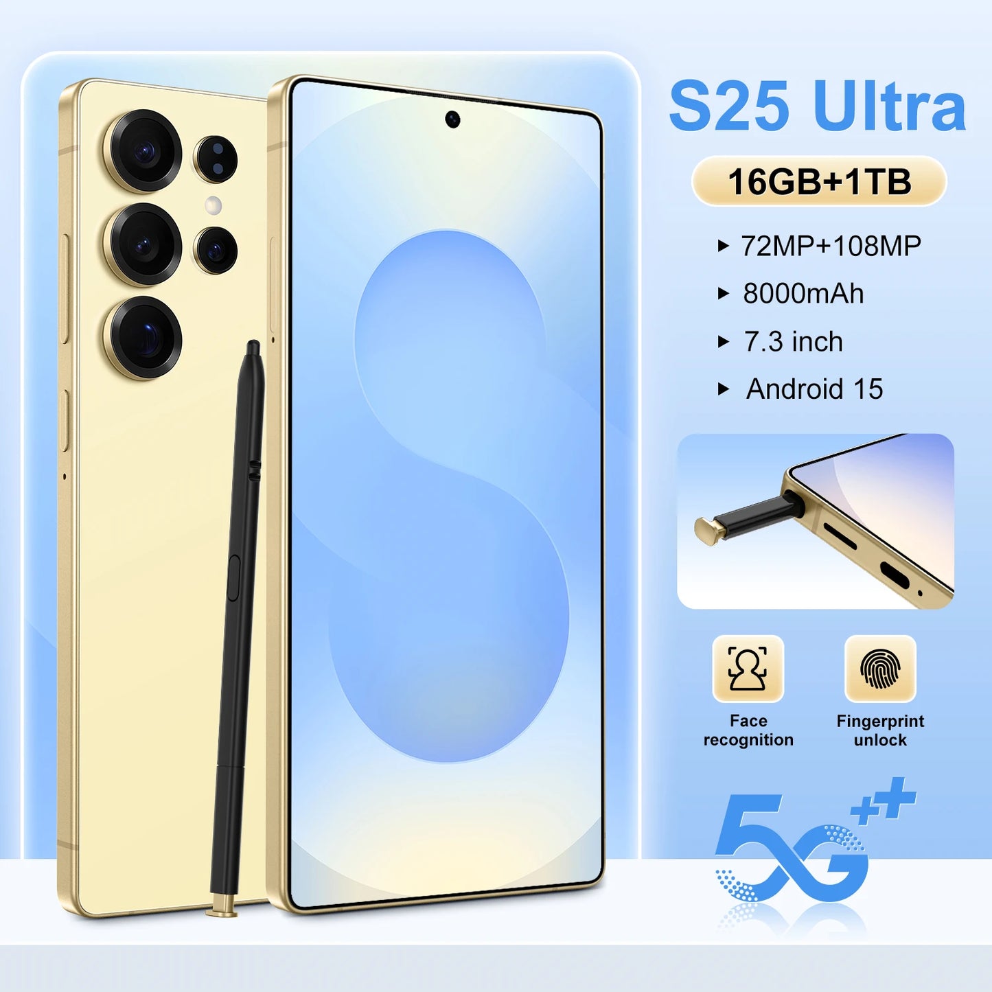 New Nfc Accessoires Small Device Latest Galaxie White Cellphones Originais Folding S25Ultra 5g-smartphone Mobile 5g