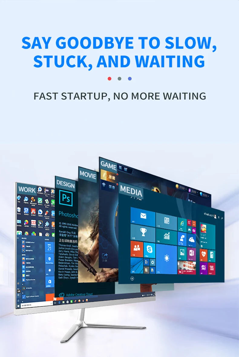 Desktop Computer Manufacturers 24 Inch All-in-one PC Core I5 I7 Gaming Business All in One Computers PC