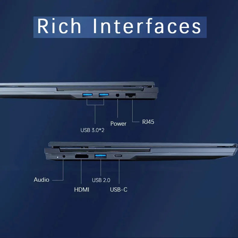2025 Brand New Portable Touch Laptop 16+14 Inch Intel Core I7 9th Gen Double Screen Notebook Gaming Laptop