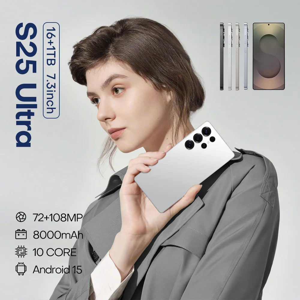 New Nfc Accessoires Small Device Latest Galaxie White Cellphones Originais Folding S25Ultra 5g-smartphone Mobile 5g