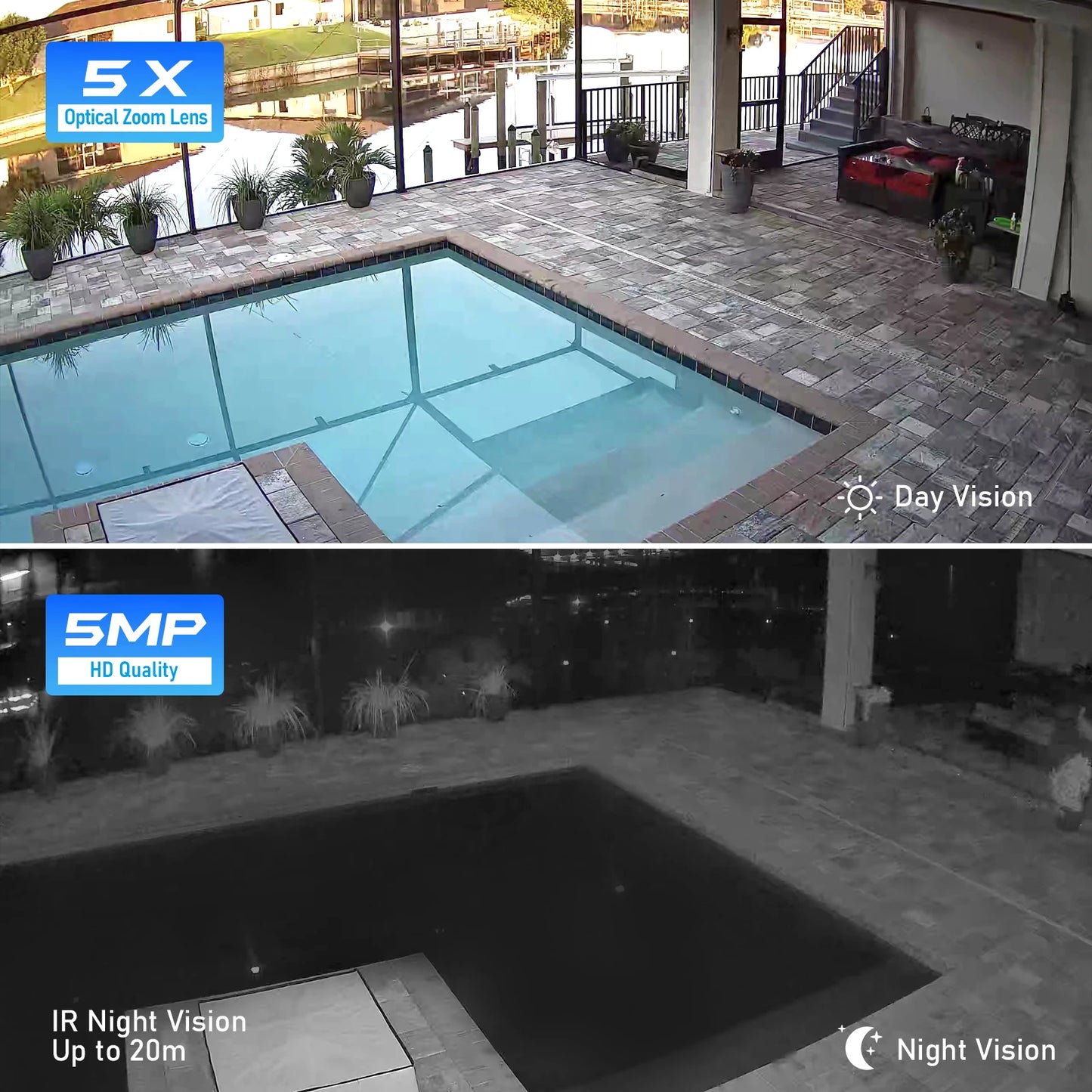 JideTech 2MP WiFi  PTZ CCTV 5X Optical Zoom Dome IP Camera  IP66 Waterproof 2.7-13.5mm Lens IR Night Vision 30m Support FTP