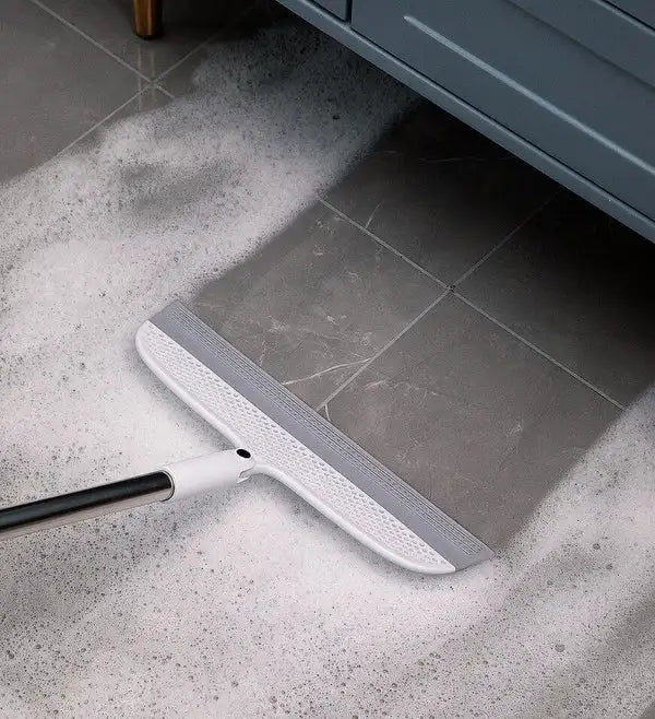 JOYBOS 50inch Magic Sweep Broom 2-in-1 Silicone Removable Broom Cleaning Dry Mop  Floor Cleaning Squeegee