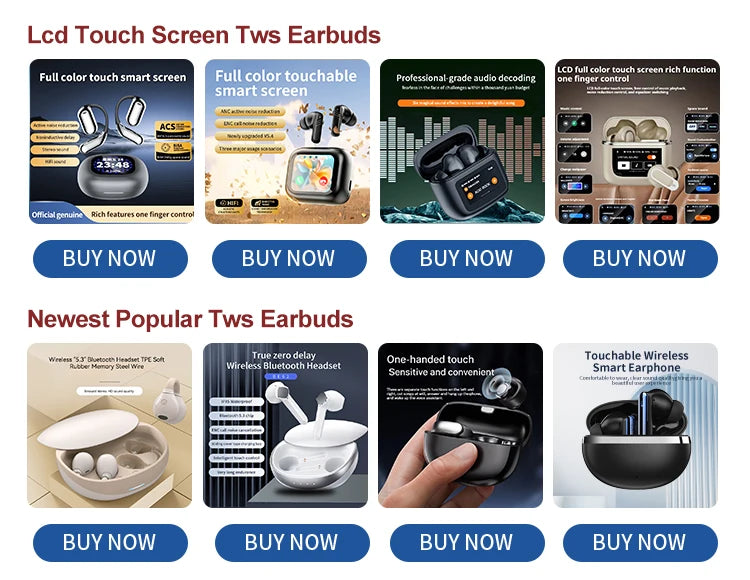 New LCD Ows AI Earphone Online Instant Voice Translation Headphone AI translator earbuds real time 144 language earphone