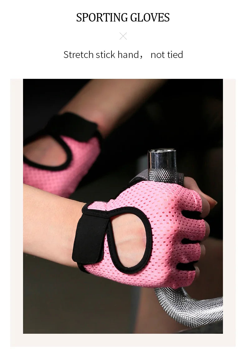 Wholesale Training Fingerless Fitness Bodybuilding Gym Weight Lifting Gloves For Women