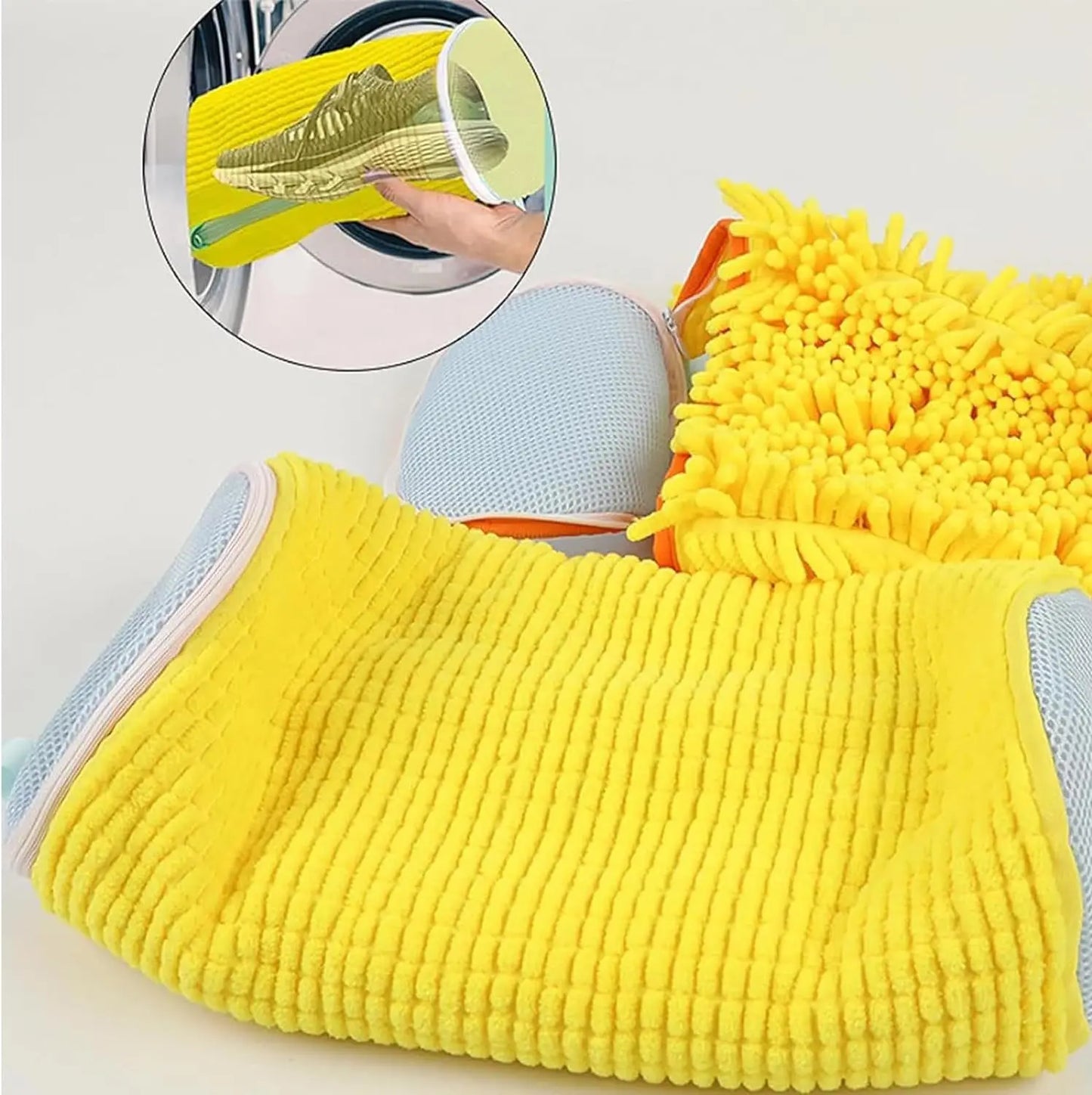 Customizable Logo Thickened Zippered Polyester Shoe Cleaning Bag for Washing Machines
