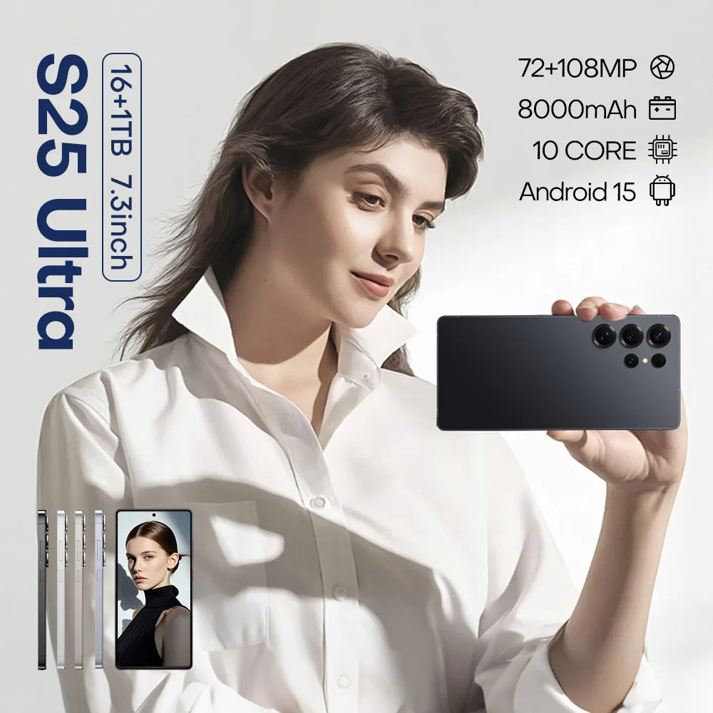 New Nfc Accessoires Small Device Latest Galaxie White Cellphones Originais Folding S25Ultra 5g-smartphone Mobile 5g