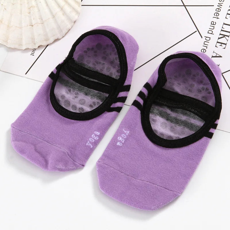 Factory Price Yoga Socks for Elegant Women Ballet Dance Barefoot Workout Cotton Socks