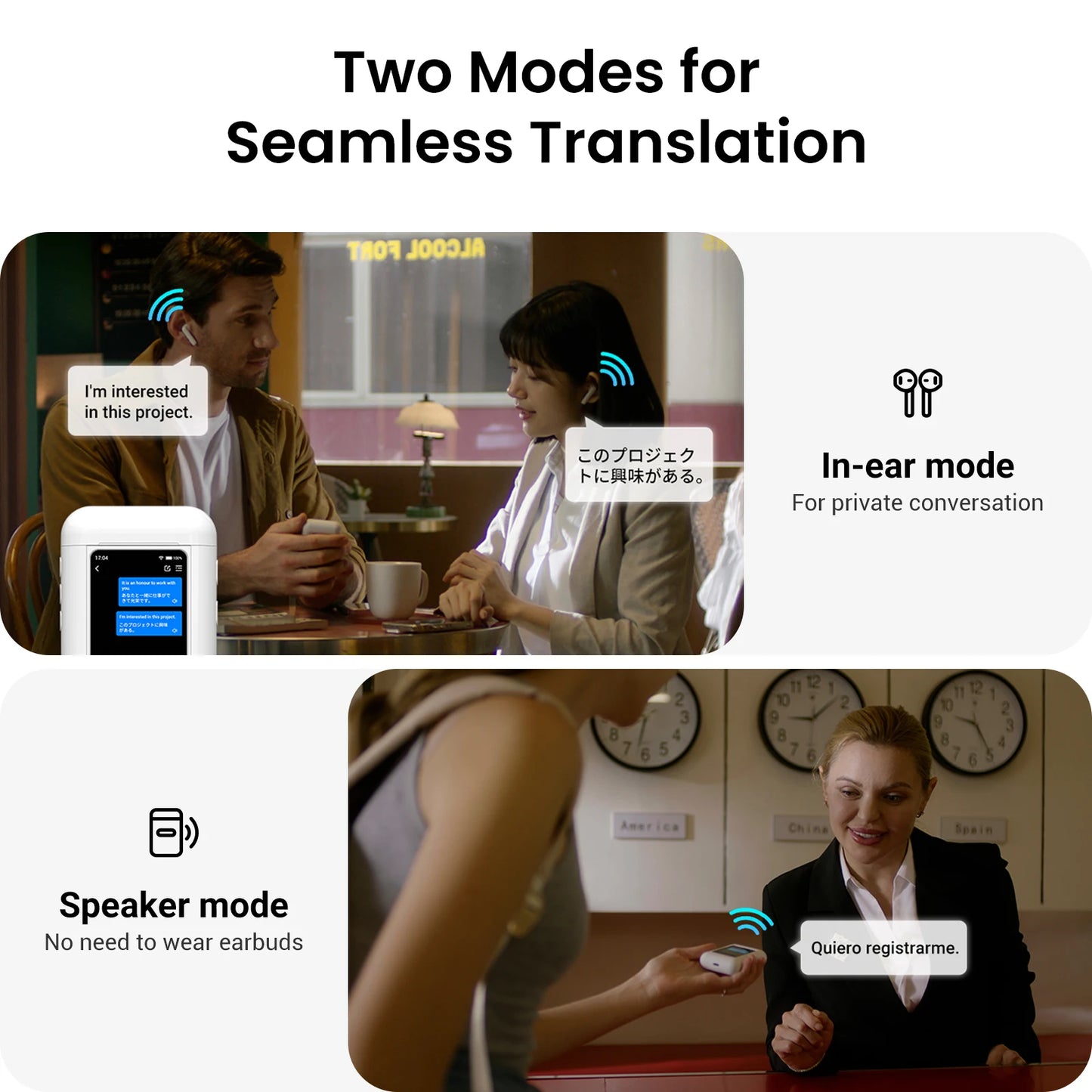 A8 Wireless Translator Smart AI Earphone