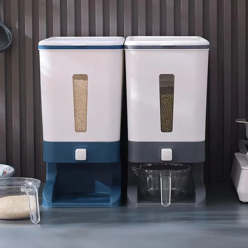 Press-type Quantitative Rice Barrel sealed Moisture-proof Insect-proof Miscellaneous Grain tank Household Rice Storage tank