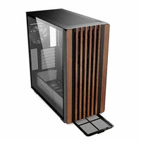 Sharkoon REBEL C70G RGB Full Tower Gaming Computer Case Black Wood with Aluminum for PC and Desktop