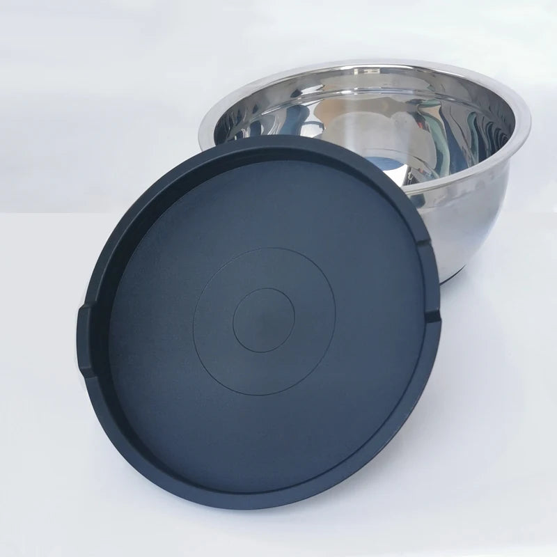 High Quality Stainless Steel Mixing Bowl With Lid Mirror Polishing Inside Matt Outside Non-slip Bottom Nesting Bowl Set