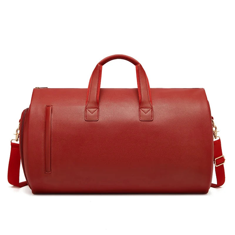Wholesale Outdoor PU Leather Luggage Travel Bag Business Suit Bag Men Duffel Travelling Bag
