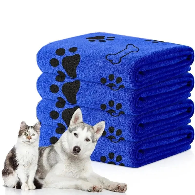 Wholesale Custom Soft Absorbent Lint-Free Microfiber Dog Paw Microfiber Quick Dry Dog Cleaning Paw Bath Towel for Dog Drying