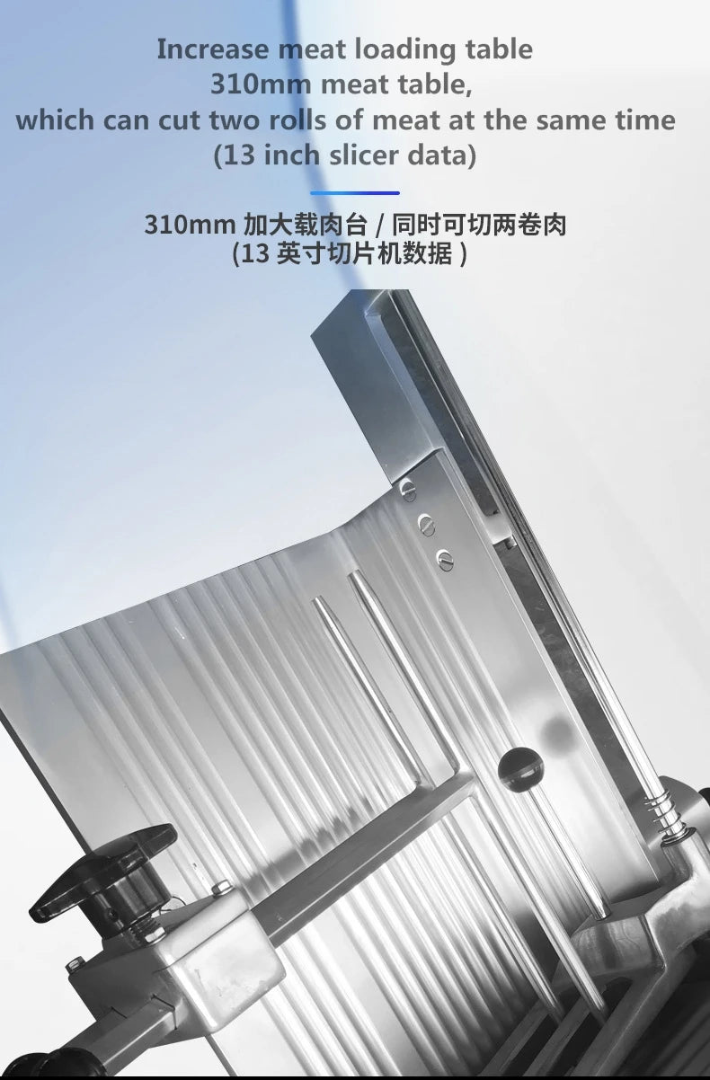 12 / 13 Inch Thin Meat Slice Cutting Machine Full Automatic Desktop Meat Slicer for Cutting Frozen Meat Mutton Roll Slicer