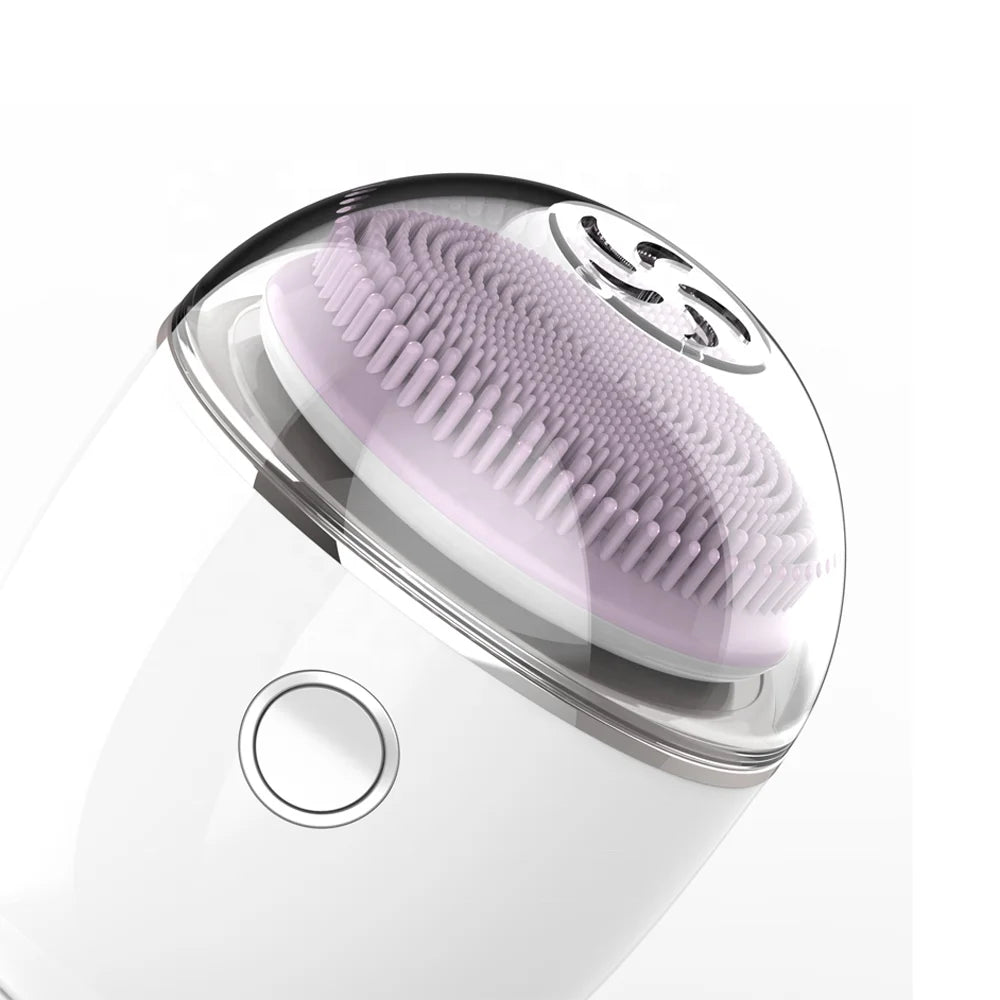 3-in-1 Multifunction Home Use Silicone Sonic Face Cleaning Brush for Deep Cleansing Skin Care Timing Clean Facial Lift Massage