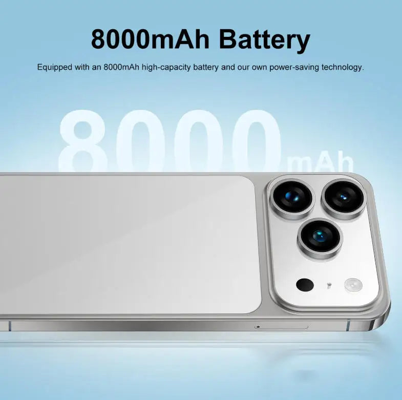 I 17 Pro Max 5G Smartphone 108MP Triple Camera 8GB+256GB 8000mAh Fast Charge Global Version Cross-Border Hot Selle